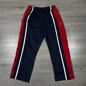 Vintage AND1 Tearaway Snap‎ Pants Blue Red White Stripes Size Large 90s Y2K
